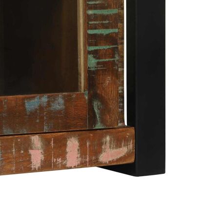 Баня Къмода с врата Многоцветен Масивна регенерирана дървесина