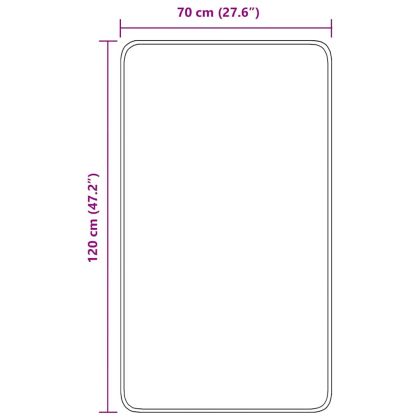 Килимче за баня с антихлъзгаща повърхност Синьо 70 x 120 cm ПП