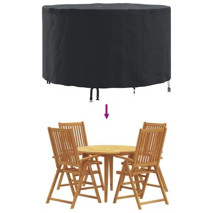 Покривало за градински мебели Черно 128 x 128 x 71 см 420D плат