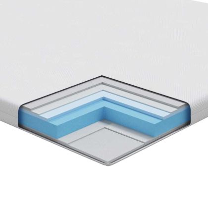 Тапицирана възглавница Бяло 140 x 200 cm Гелова мемори пяна