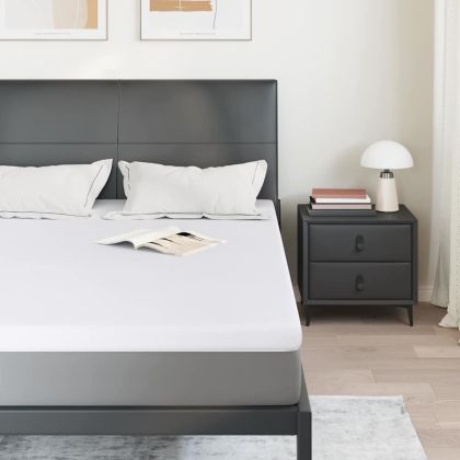 Тапицирана възглавница Бяло 160 x 200 cm Гелова мемори пяна