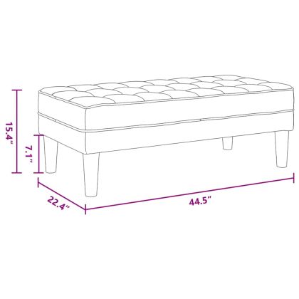 Пейка Светлосиво 113 x 57 x 39 см Кадифе