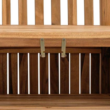 Градинска Пейка за Съхранение Кафяво 228 x 60 x 90 см