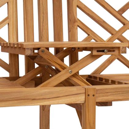 Пейка Друг Кафяво 150 x 60 x 90 см Тиково дърво масив