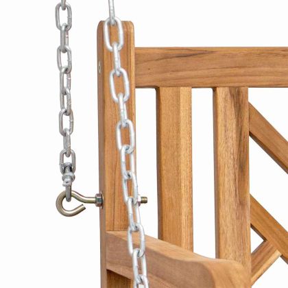 Лавица с люлка Друг Кафяво 114 x 60 x 64 cm Тиково дърво масив