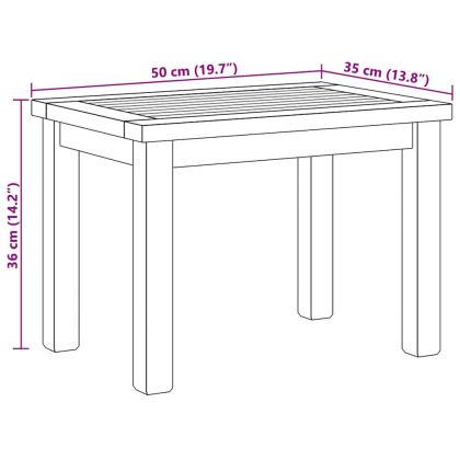Масичка за кафе Кафяво 50 x 35 x 36 cm Тиково дърво масив