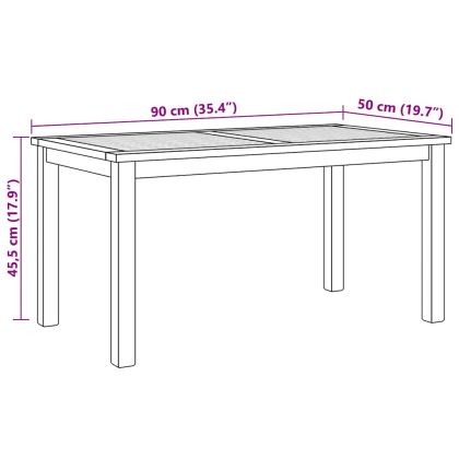 Масичка за кафе Кафяво 90 x 50 x 45.5 см Тиково дърво масив