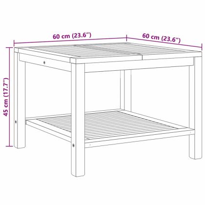 Масичка за кафе Кафяво 60 x 60 x 45 cm Тиково дърво масив