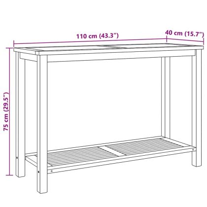 Масичка за кафе Кафяво 110 x 40 x 45 cm Тиково дърво масив