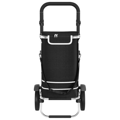 Пазарски тролей Черно 36.5 x 46.5 x 100.5 см Оксфордска тъкан