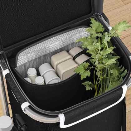 Пазарски тролей Черно 47 x 39 x 100.5 см Оксфордска тъкан