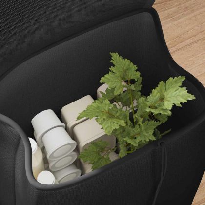 Пазарски тролей Черно 35 x 28 x 92 см Оксфордска тъкан