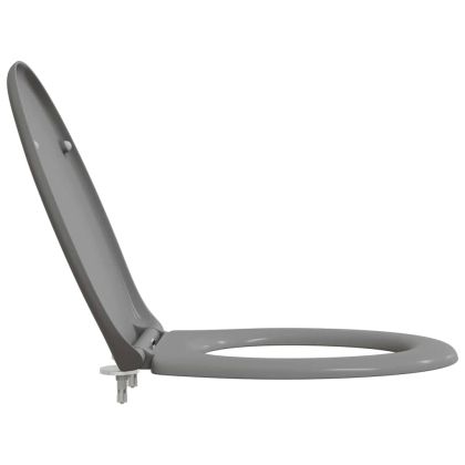 Бързо освобождаваща тоалетна седалка Сив 44.8 x 37.3 x 4.2 см