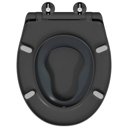 Бързо освобождаваща тоалетна седалка Антрацит
