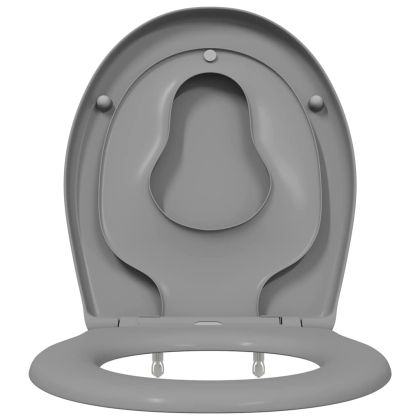 Бързо освобождаваща тоалетна седалка Сив 44.5 x 37.3 x 4.3 см