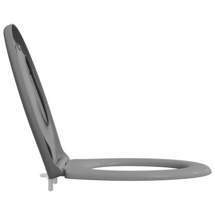 Бързо освобождаваща тоалетна седалка Сив 44.5 x 37.3 x 4.3 см