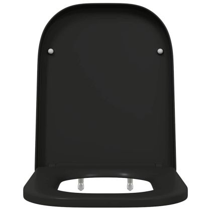 Бързо освобождаваща тоалетна седалка Черно 44.5 x 35 x 3.6 см