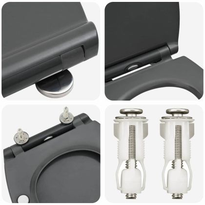 Тоалетна с бързо освобождаване, подходяща за седалка Антрацит