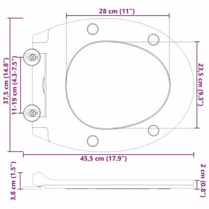 Тоалетна с бързо освобождаване, подходяща за седалка Черно