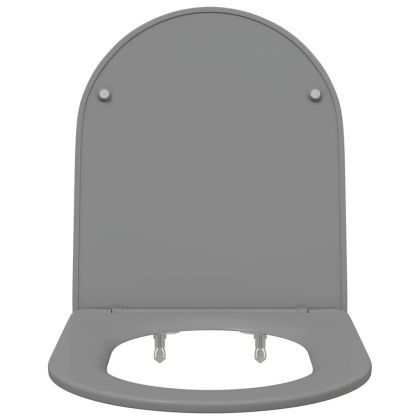 Бързо освобождаваща тоалетна седалка Сив 44 x 36.4 x 3.4 см