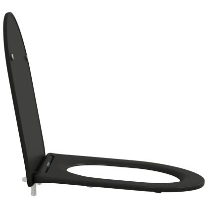 Бързо освобождаваща тоалетна седалка Черно 44 x 36.4 x 3.4 см