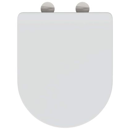 Бързо освобождаваща тоалетна седалка Бяло 44 x 36.4 x 3.4 см