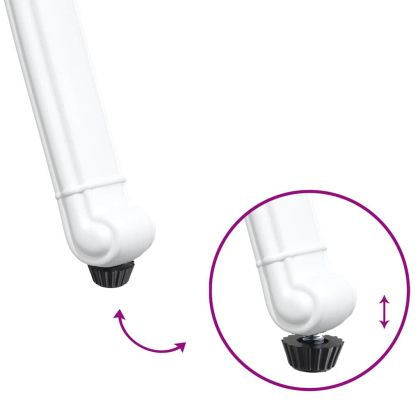 Градински стол 2 pcs Бяло 55 x 56.5 x 91 см Алуминий