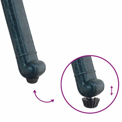 Градински стол 2 pcs Зелен 55 x 56.5 x 91 см Алуминий