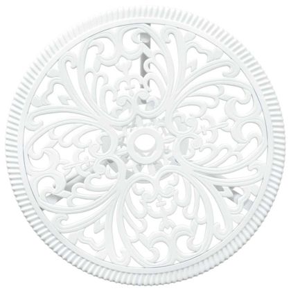 Градински бистро комплект 3 pcs Бяло Алуминий