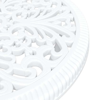 Градински бистро комплект 3 pcs Бяло Алуминий