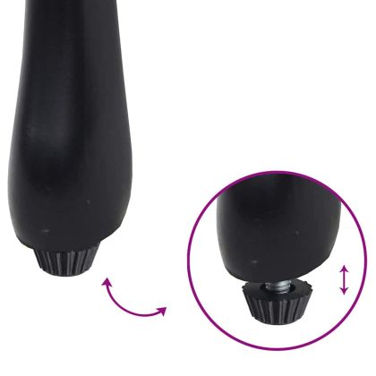 Градински стол 2 pcs Черно 55 x 56.5 x 91 см Алуминий