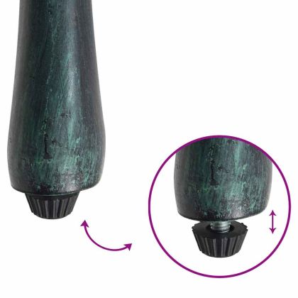 Градински стол 2 pcs Зелен 55 x 56.5 x 91 см Алуминий