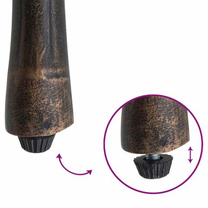 Градински стол 2 pcs Бронзов 55 x 56.5 x 91 см Алуминий