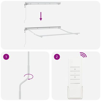 Рамка за сенник Бяло 2.5 x 2 m