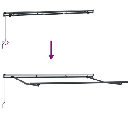 Рамка за сенник Антрацит 3.5 x 2 m Метал