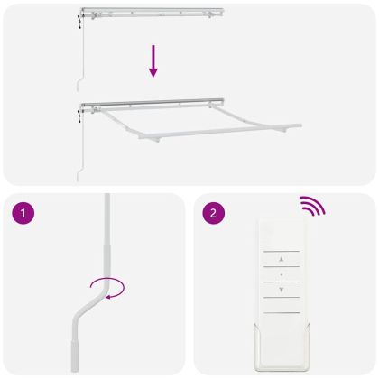 Рамка за сенник Бяло 2.5 x 2 m Метал