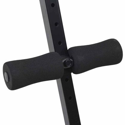 Бенч за седящи преси Черно 124 x 33.5 x 55 см