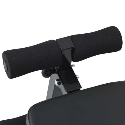 Бенч за седящи преси Черно 124 x 33.5 x 55 см