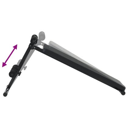 Бенч за седящи преси Черно 124 x 33.5 x 55 см