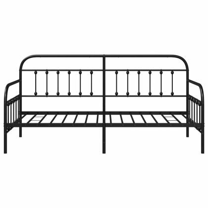Рамка за легло за ден с таблото Черно 100 x 190 cm Стомана