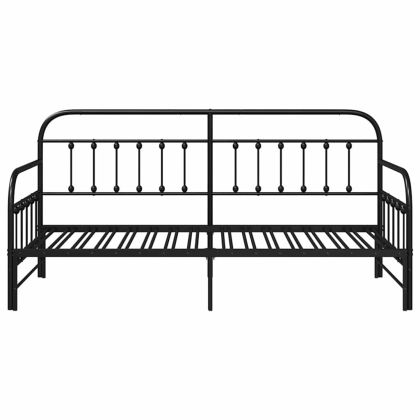 Рамка за легло за ден с таблото Черно 100 x 190 cm Стомана