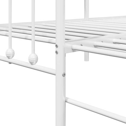 Рамка за легло за ден с таблото Бяло 75 x 190 cm Стомана