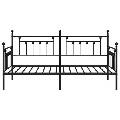Рамка за легло за ден с таблото Черно 100 x 200 cm Стомана