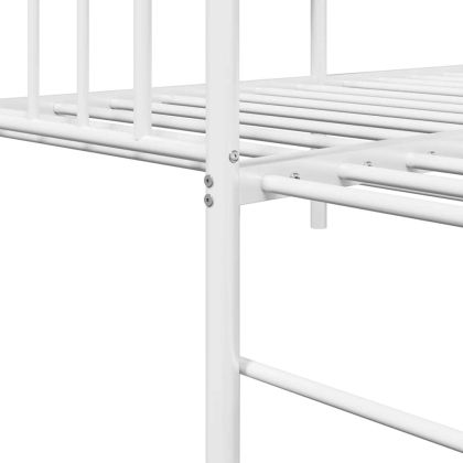 Рамка за легло за ден с таблото Бяло 80 x 200 cm Стомана