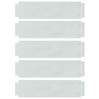 Ограничители за тревни площи 5 pcs Сребрист 100 x 25 x 0.07 см