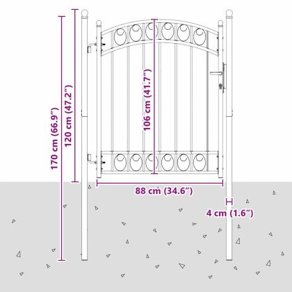 Врата за ограда Сив 150 x 100 cm Прахово покритие стомана