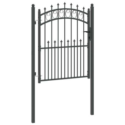 Оградна врата с шипове Сив 150 x 100 cm