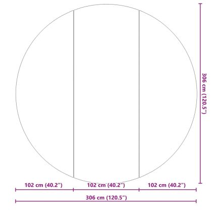 Покривало за дъното на басейна Черно Ø 306 см