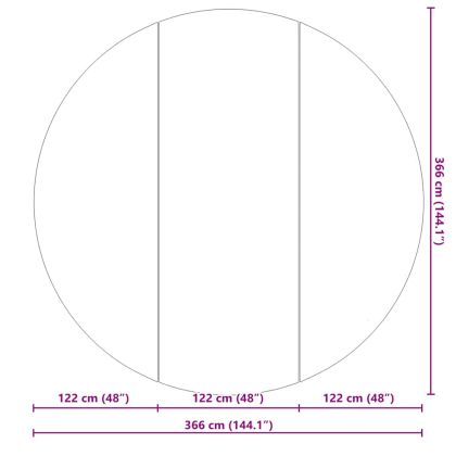 Покривало за дъното на басейна Черно Ø 366 см