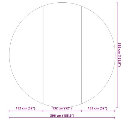 Покривало за дъното на басейна Черно Ø 396 см
